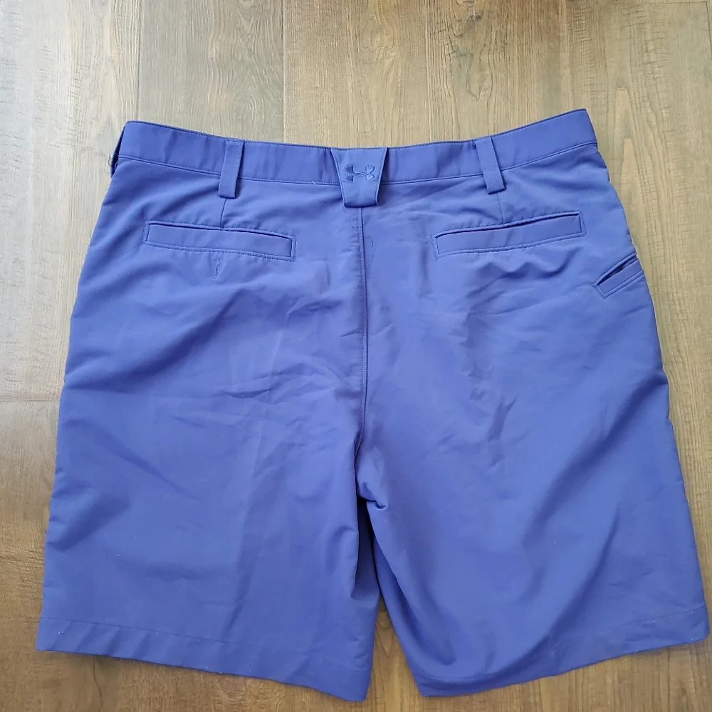 Men's UA Performance‎ Heat Gear Bent Grass Golf Shorts Blue Size 38